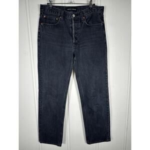 Denim Forum  Size 26 The Joni High Rise Loose Stone Wash Jeans Organic‎ Cotton